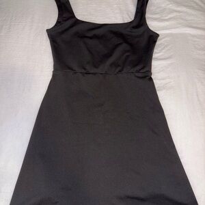 Classic Black Square-Neck Women's Dress